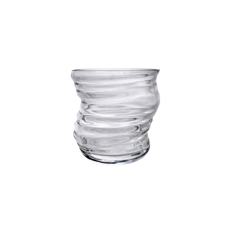 Pleated Textured Glass Vase YD-CGV-164
