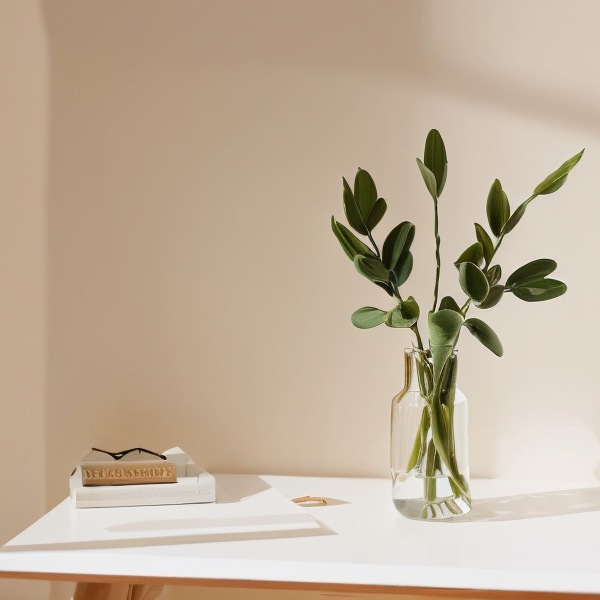 A glass vase is a functional piece of art