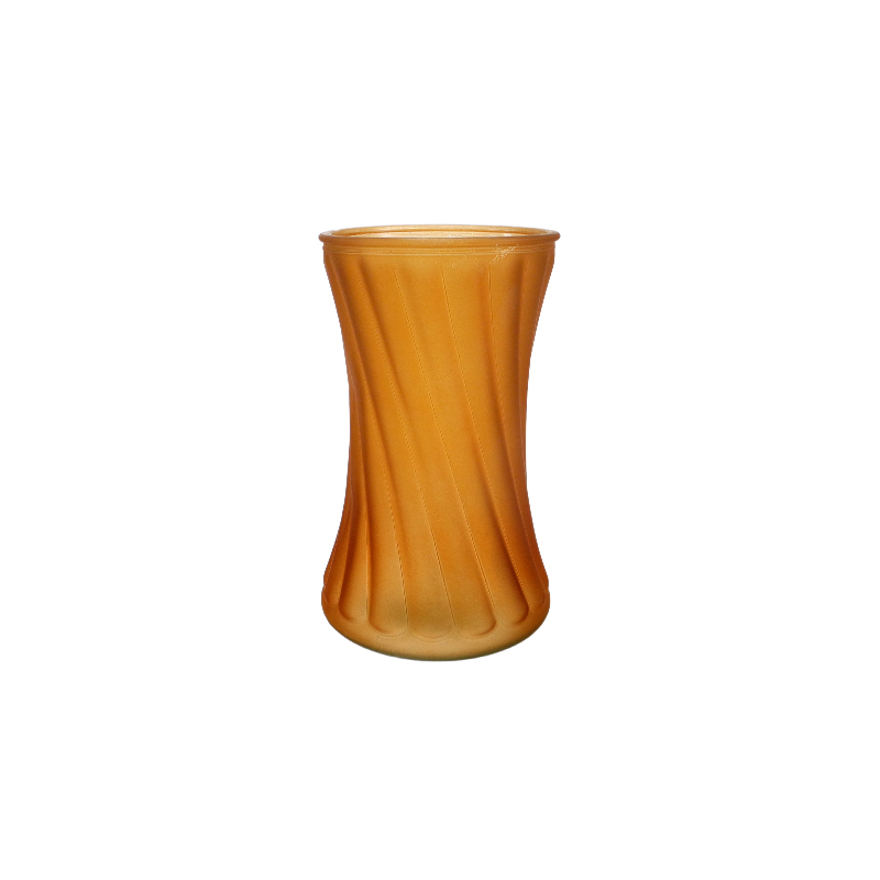 Curved Frosted Glass Vase YD-TDH-170