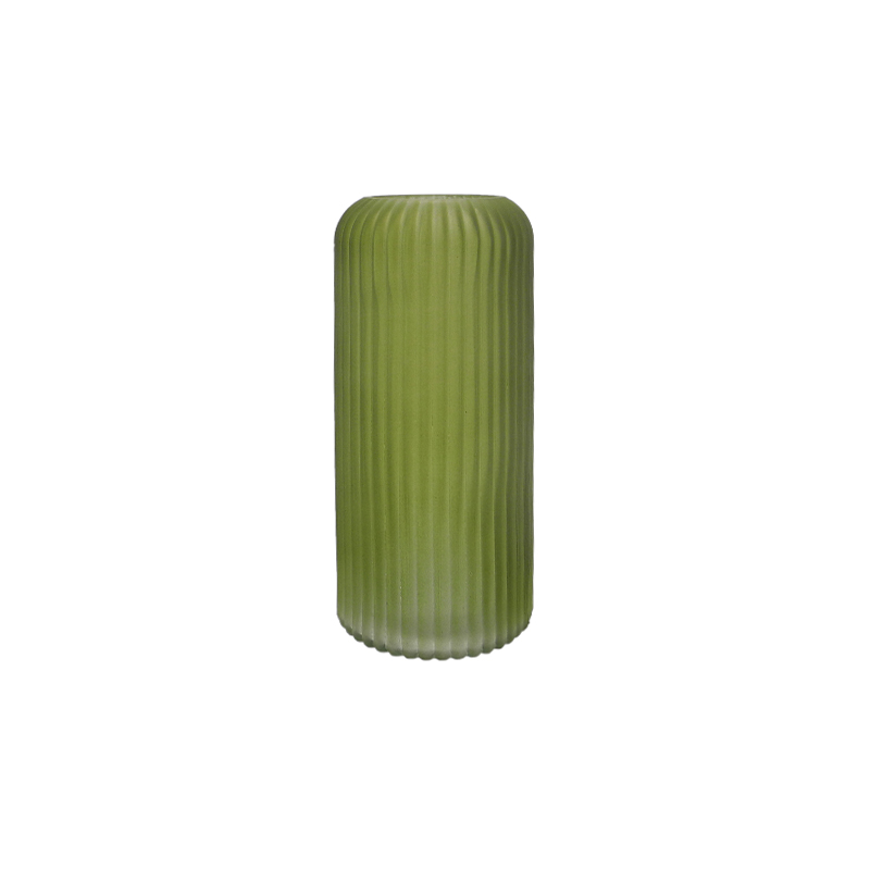 Blurred-gloss Green Glass Vase YD-TDH-172