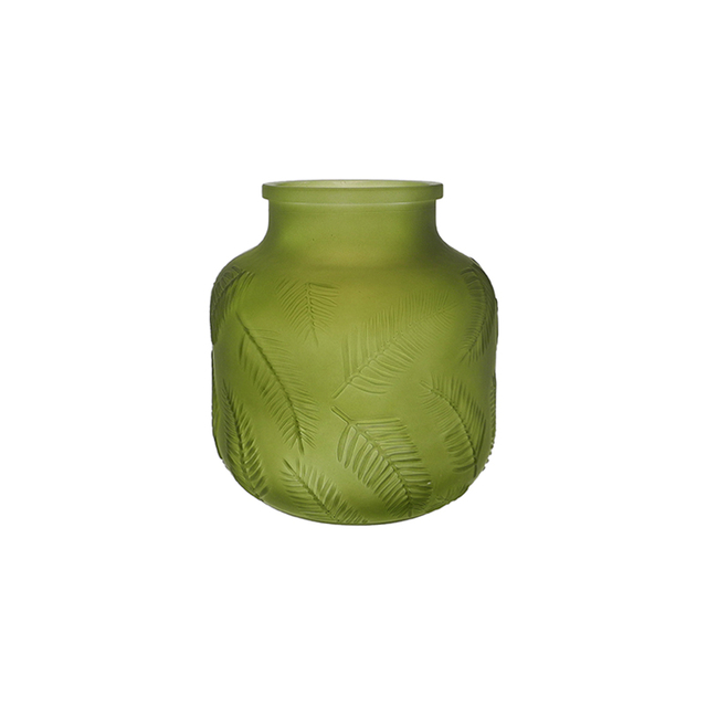 Blurred-gloss Green Glass Vase YD-TDH-172