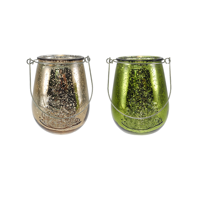 Christmas Tree Textured Electroplated Silver Candleholder YD-CX-176