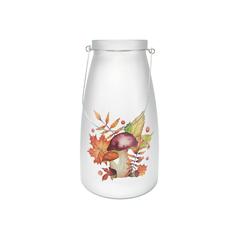 Polished White Mushroom Glass Bottle YD-TDH-141