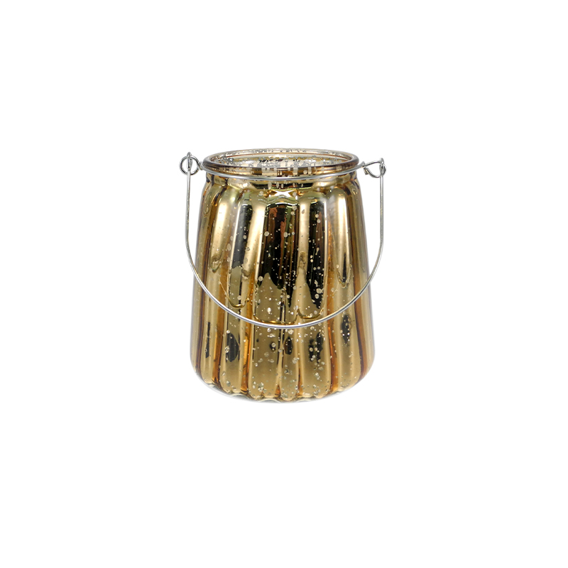 Striped Christmas Candle Holder with Handle YD-CX-151