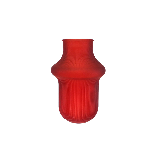 Polished And Tinted Striped Glass Vase YD-TDH-166