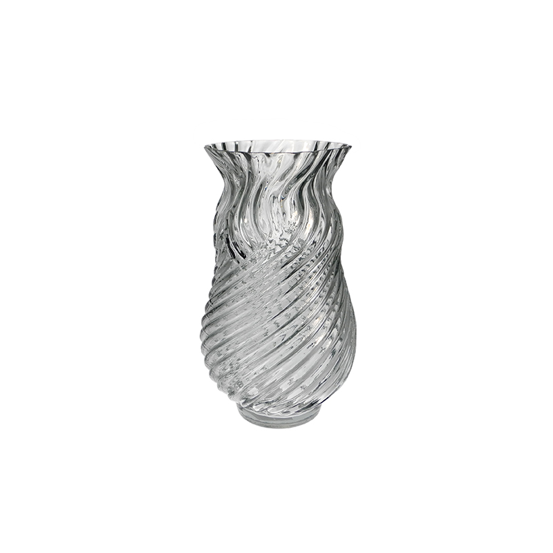 Ribbed And Irregularly Shaped Glass Vase YD-TDH-123