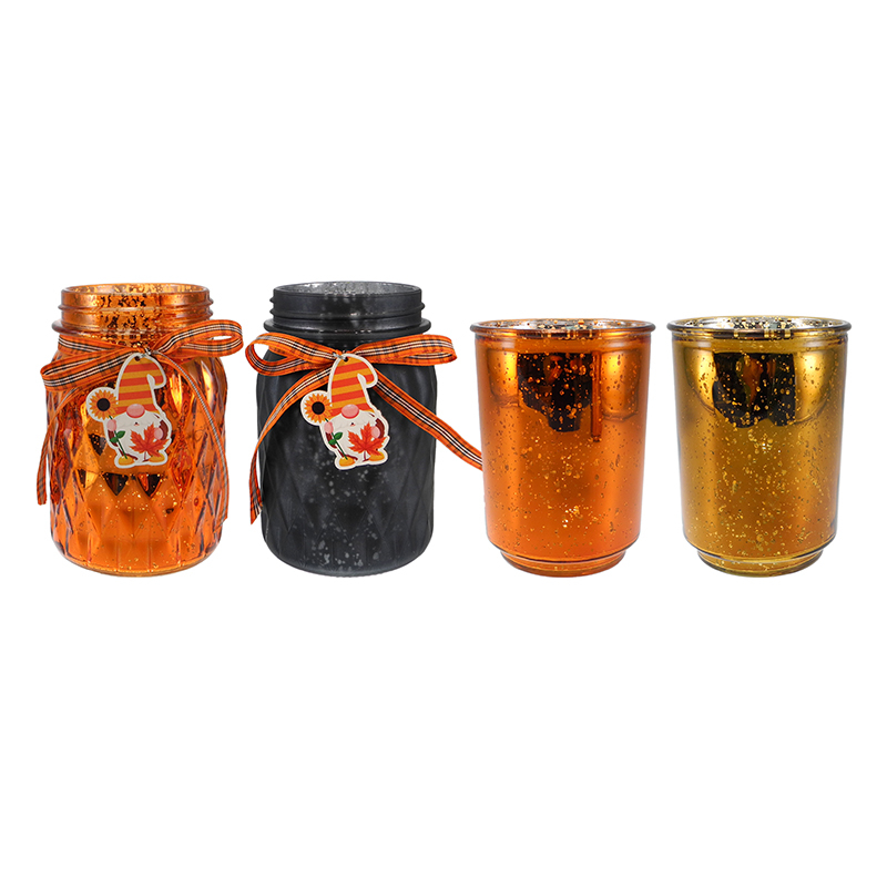 Internal Electroplated Silver Fragments Candleholder YD-TDH-158