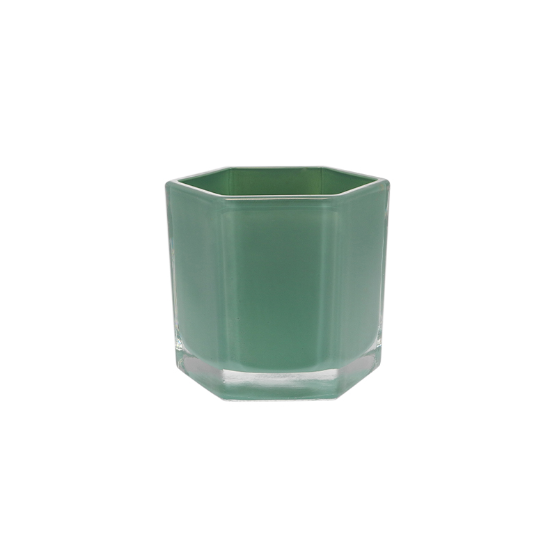 Polygon-shaped Colored Glass Flower Pot YD-FPWP-043