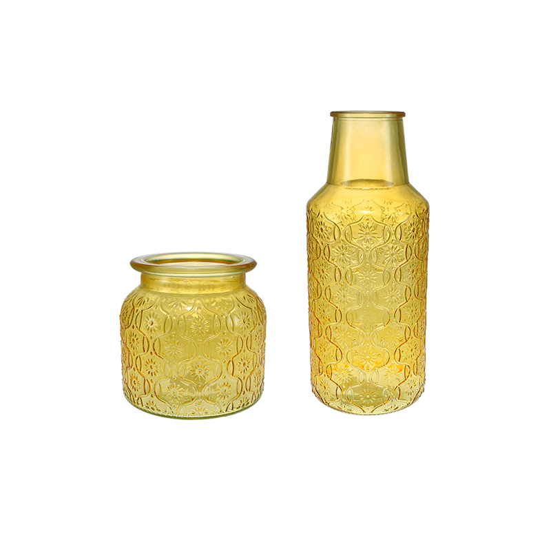 Flower-shaped Vase with Colored Lines And Patterns YD-SS-137