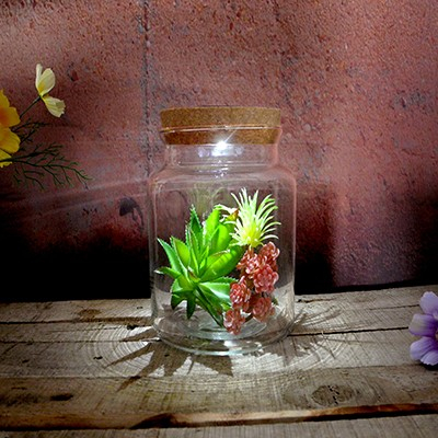 Stubby Cylindrical Transparent Sun Glass Vases YD-FPWP-019