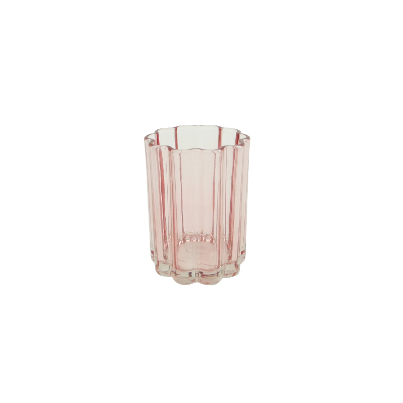 Flower Spray Colored Glass Candle Holder YD-ND-377
