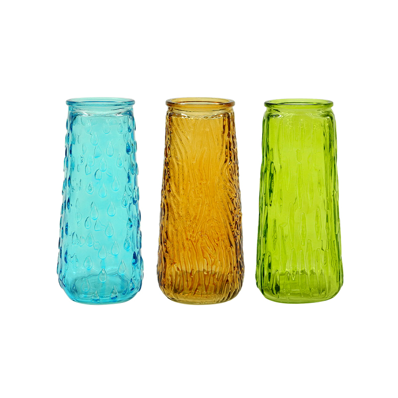 Conical Spray-painted Glass Vase YD-ND-314