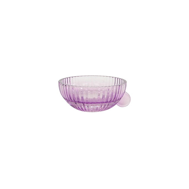 Bowl-shaped Spray Colored Glass Candle Holder YD-ND-289