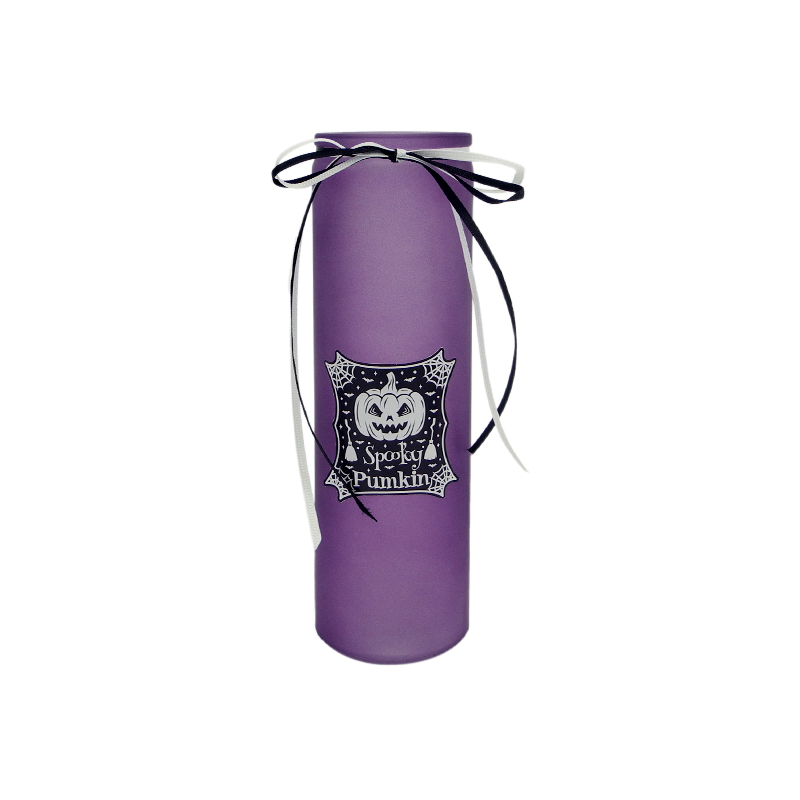 Halloween Purple Frosted Glass Bottle YD-HAL-106