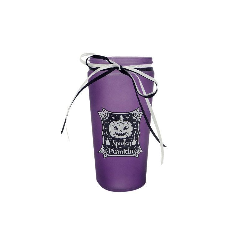 Halloween Purple Frosted Glass Bottle YD-HAL-106