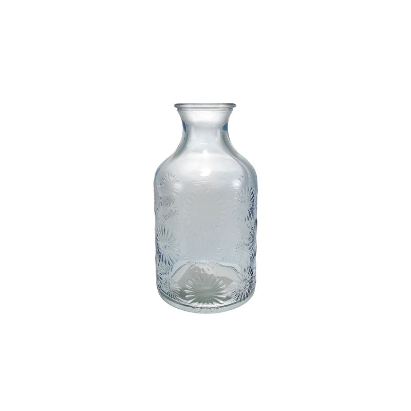 Floral Texture Colored Glass Flower Bud Vase YD-SS-175