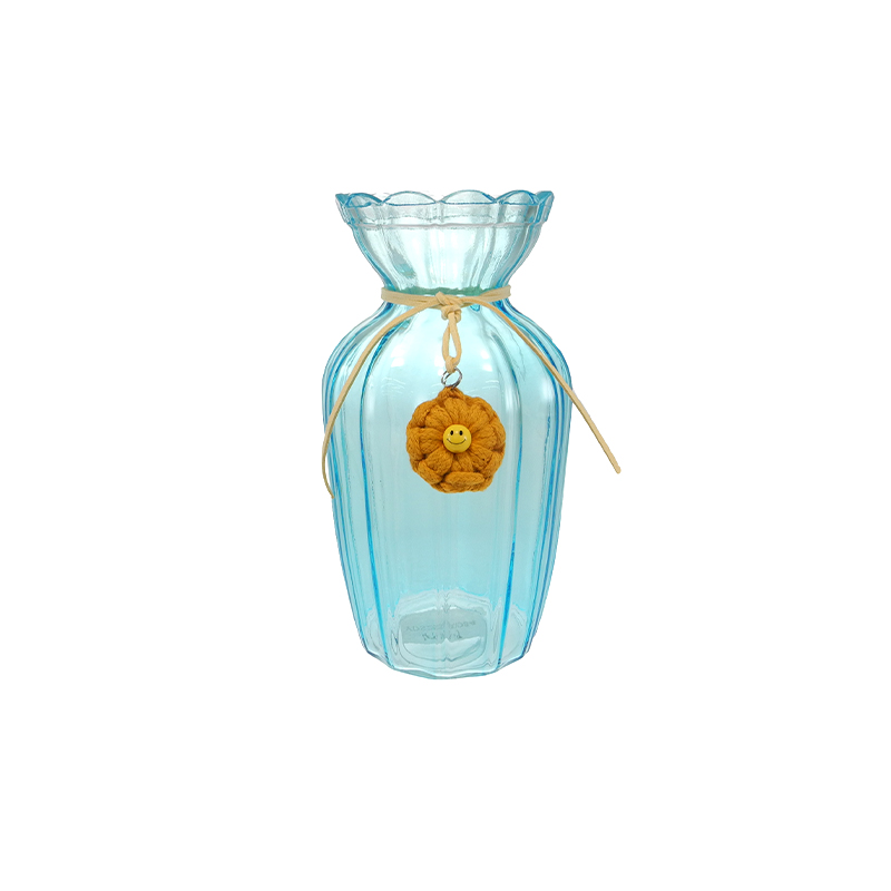 Woven Flower Accessory Spray-painted Glass Vase YD-SS-181
