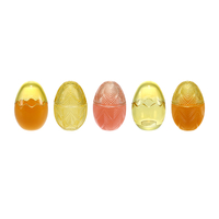 Curious Textured Egg-shaped Colored Glass Container YD-EAS-073