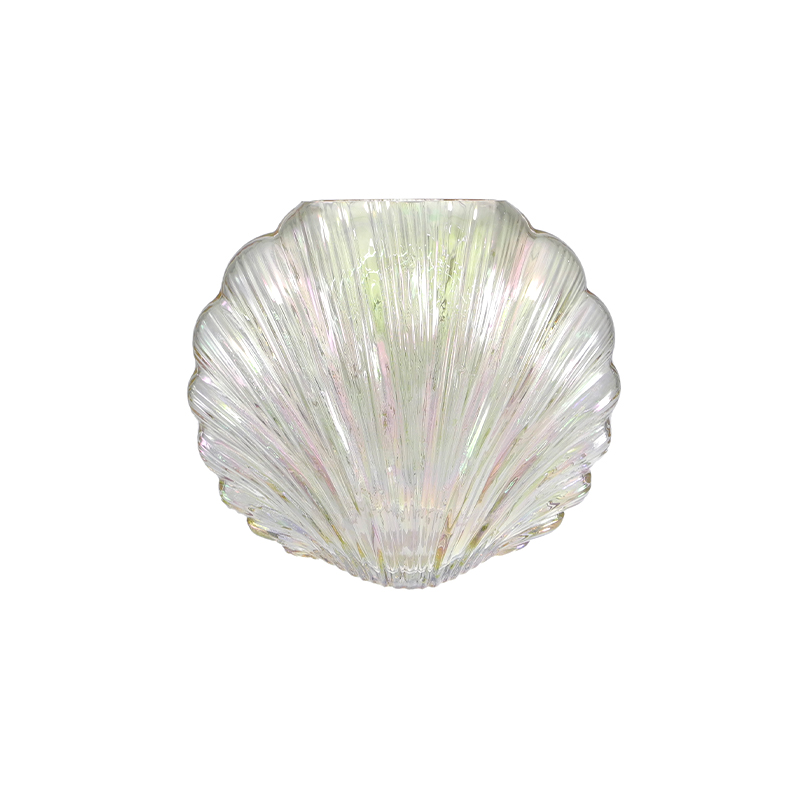 Colorful Plated Shell Glass Vase YD-OBS-163