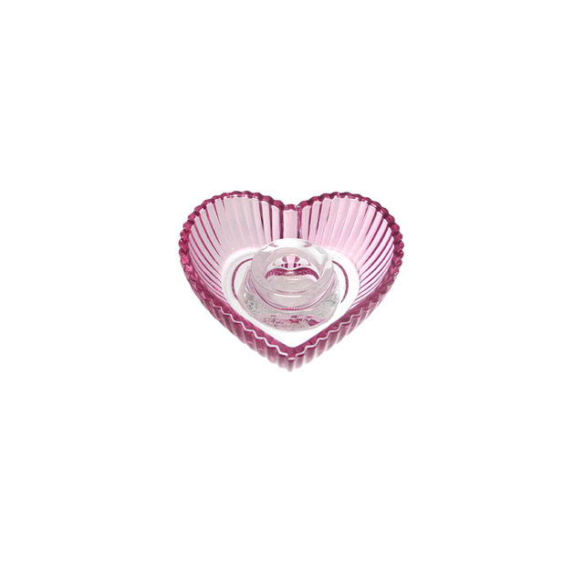 Valentine's Day Heart-shaped Colored Glass Candlestick YD-VL-086