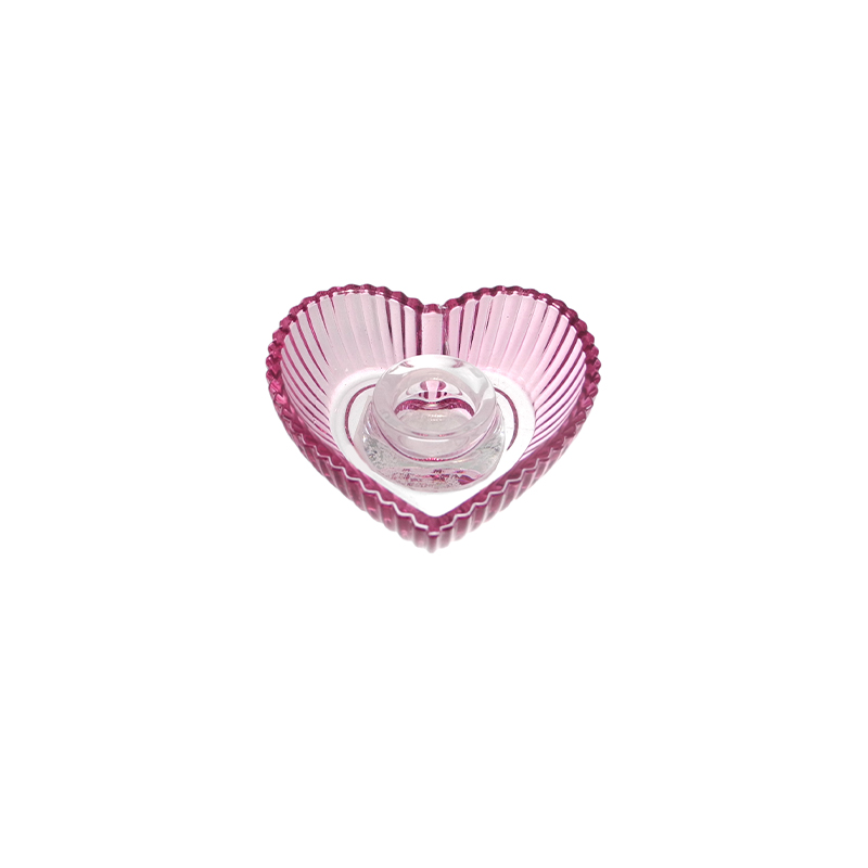 Valentine's Day Heart-shaped Colored Glass Candlestick YD-VL-086