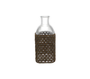 Coffee-colored Straw-woven Glass Bottle YD-ACC-066
