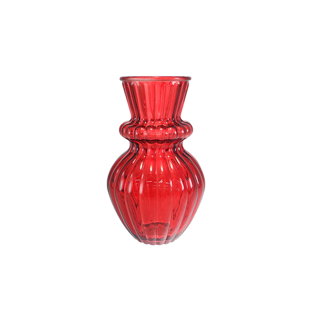 Valentine's Day Striped Colored Glass Flower Vase YD-VL-097