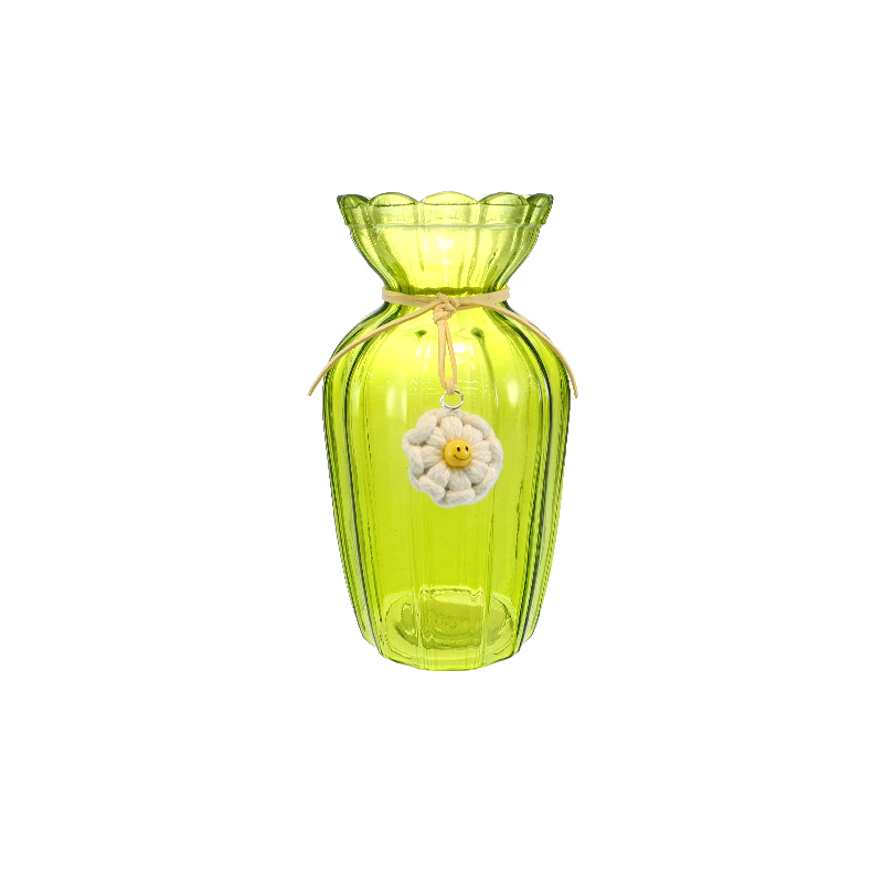 Woven Flower Accessory Spray-painted Glass Vase YD-SS-181