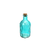 Wave-patterned Ocean-colored Glass Bottle YD-OBS-157