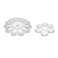 Transparent Glass Egg Plate YD-EAS-077
