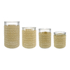 Straight Tube Khaki-colored Woven Glass Bottle YD-ACC-071