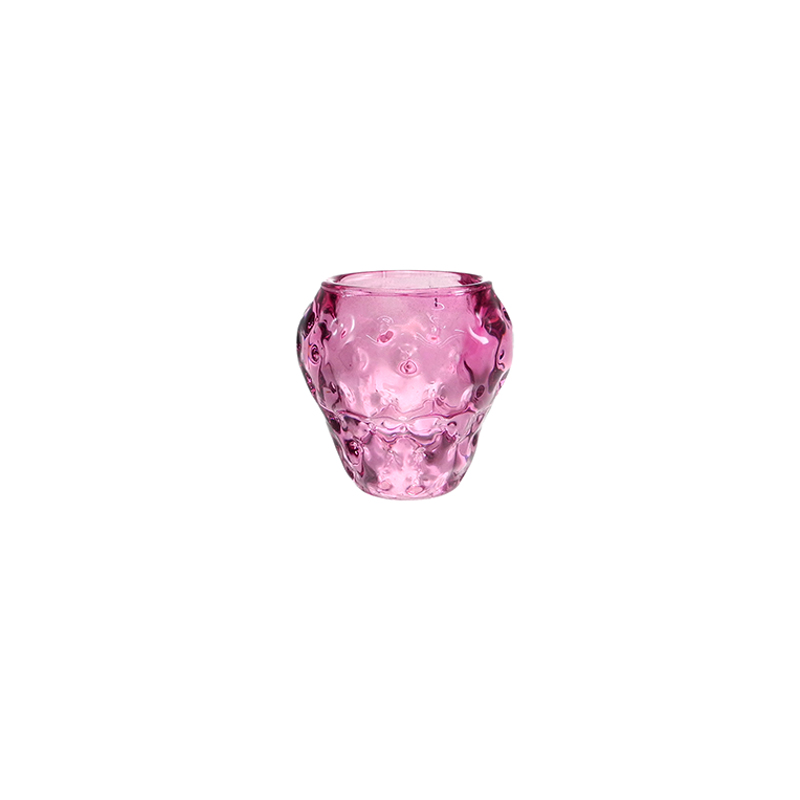 Valentine's Day Strawberry-colored Glass Candlestick YD-VL-085