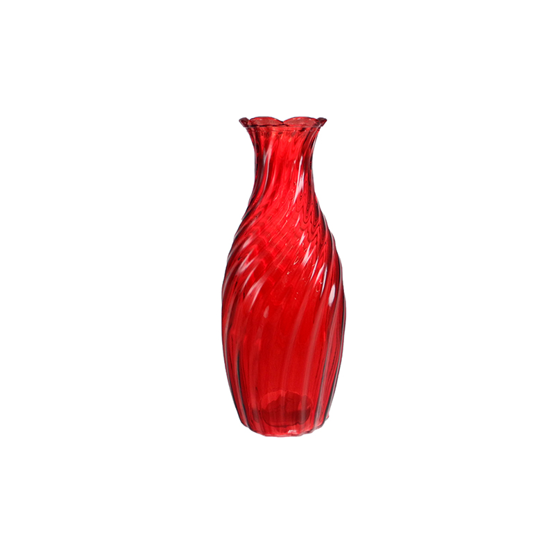 Checkered Pattern Colored Glass Vase YD-VL- 096
