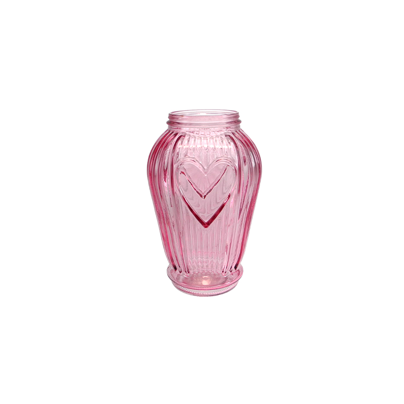 Valentine's Day Heart-striped Colored Vase YD-VL-101