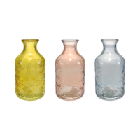 Floral Texture Colored Glass Flower Bud Vase YD-SS-175