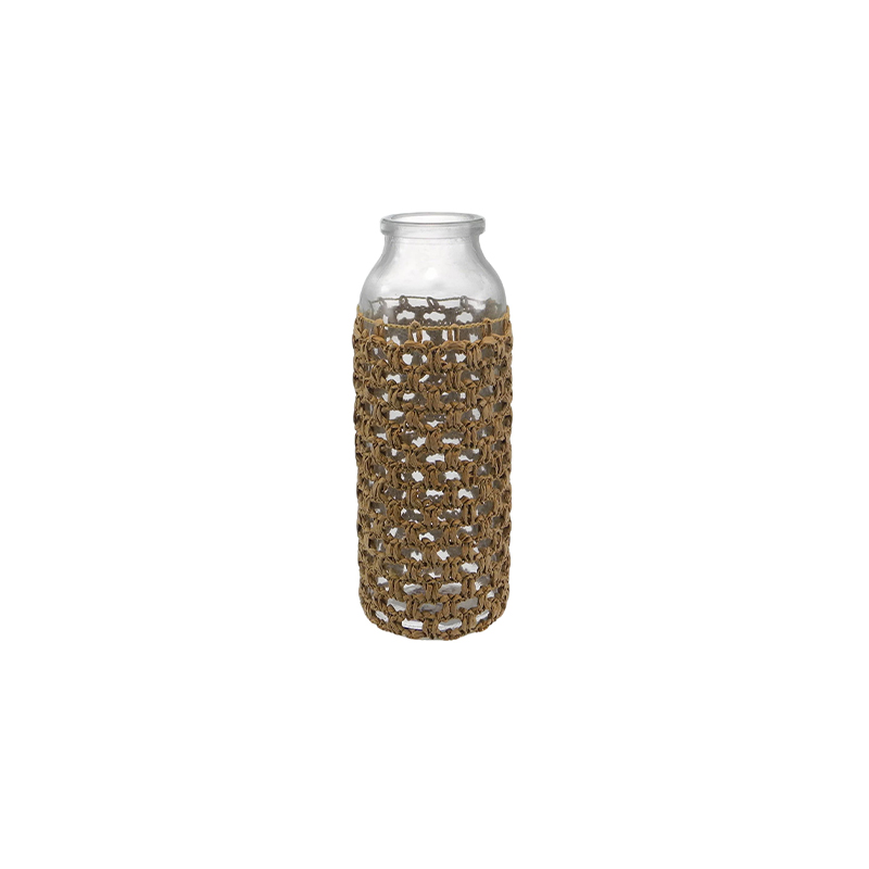 Brown Woven Glass Bottle YD-ACC-067