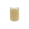 Straight Tube Khaki-colored Woven Glass Bottle YD-ACC-071
