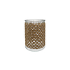 Straight-shaped Brown Woven Glass Bottle YD-ACC-068