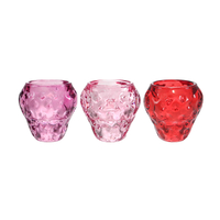Valentine's Day Strawberry-colored Glass Candlestick YD-VL-085