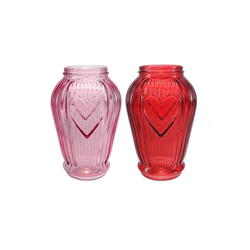 Valentine's Day Heart-striped Colored Vase YD-VL-101