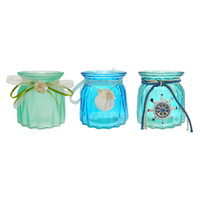 Hanging Rope Decoration with Colored Glass Flower Vase YD-OBS-159