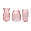 Pink Flower Relief Glass Vase YD-SS-156