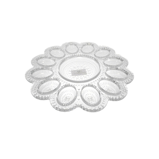 Transparent Glass Egg Plate YD-EAS-077