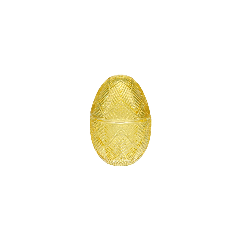 Curious Textured Egg-shaped Colored Glass Container YD-EAS-073