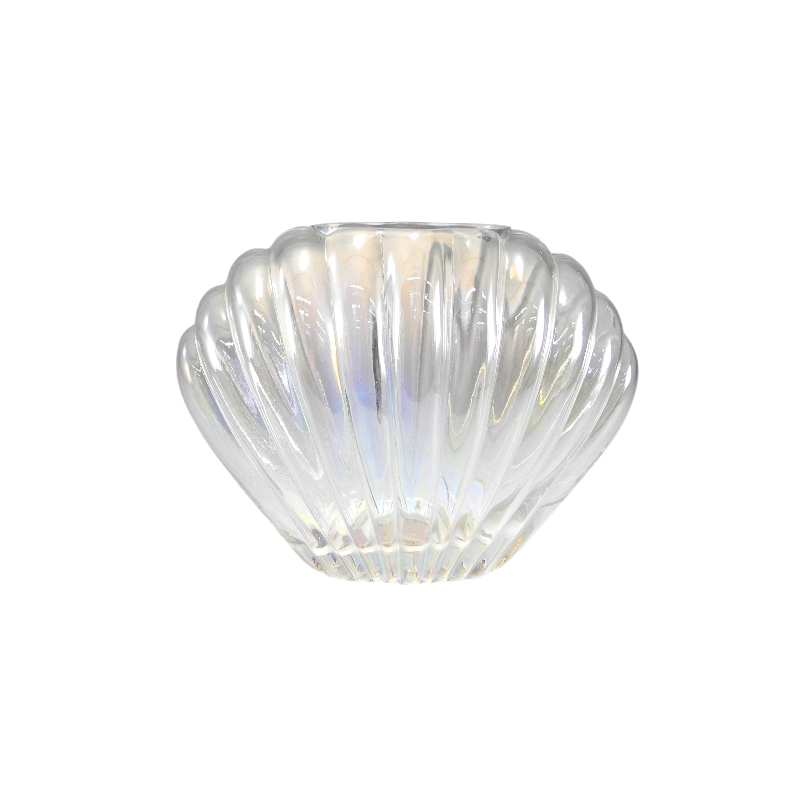 Colorful Plated Shell Glass Vase YD-OBS-163
