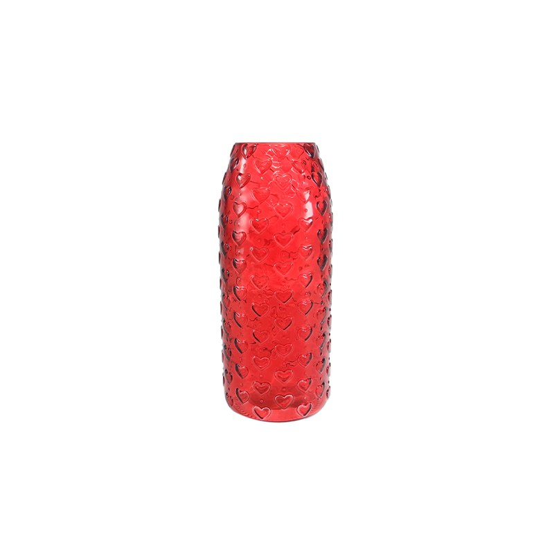 Love-themed Relief-colored Glass Candlestick YD-VL-088