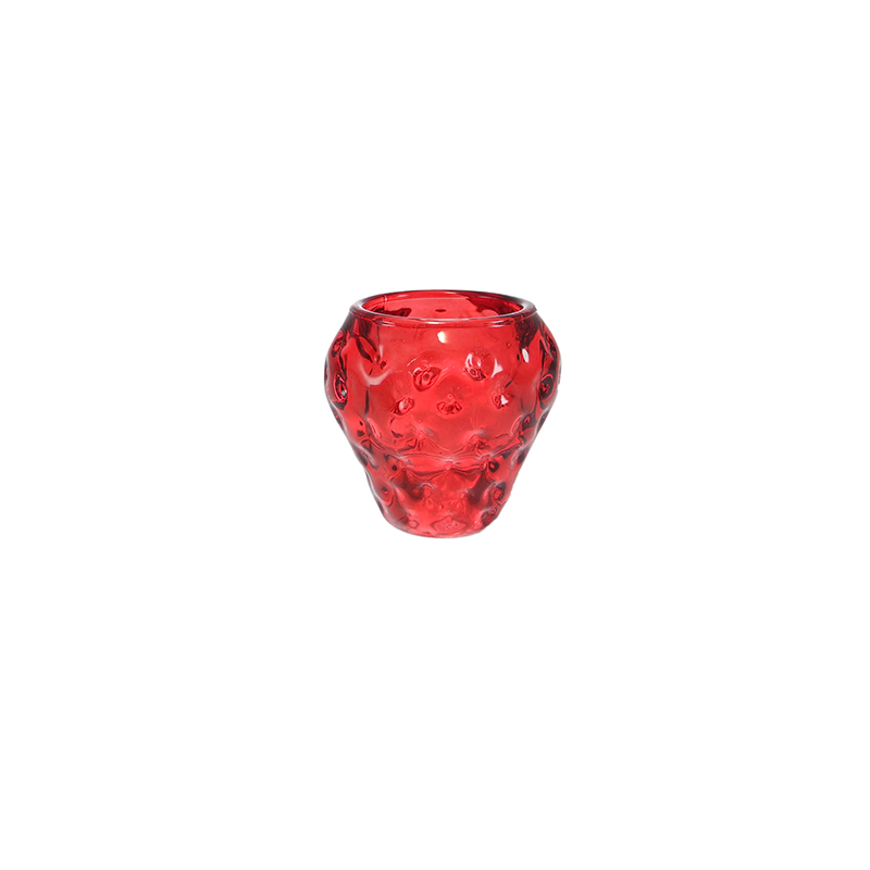 Valentine's Day Strawberry-colored Glass Candlestick YD-VL-085