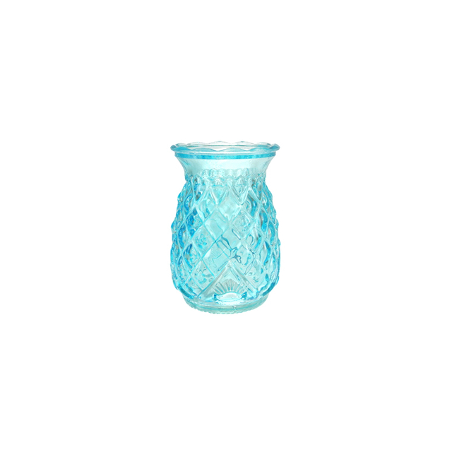 Diamond-shaped Patterned Colored Glass Vase YD-SS-174