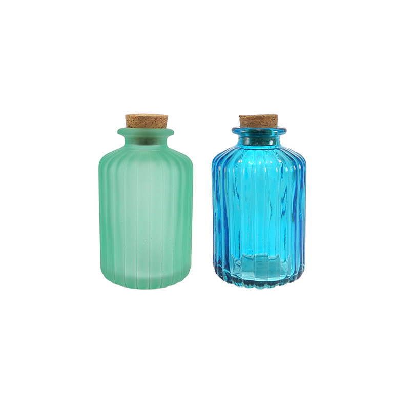 Striped Ocean Spray Colored Glass Bottle YD-OBS-156