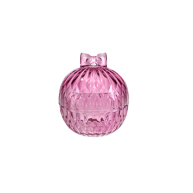 Valentine's Day Colored Glass Storage Container YD-VL-090